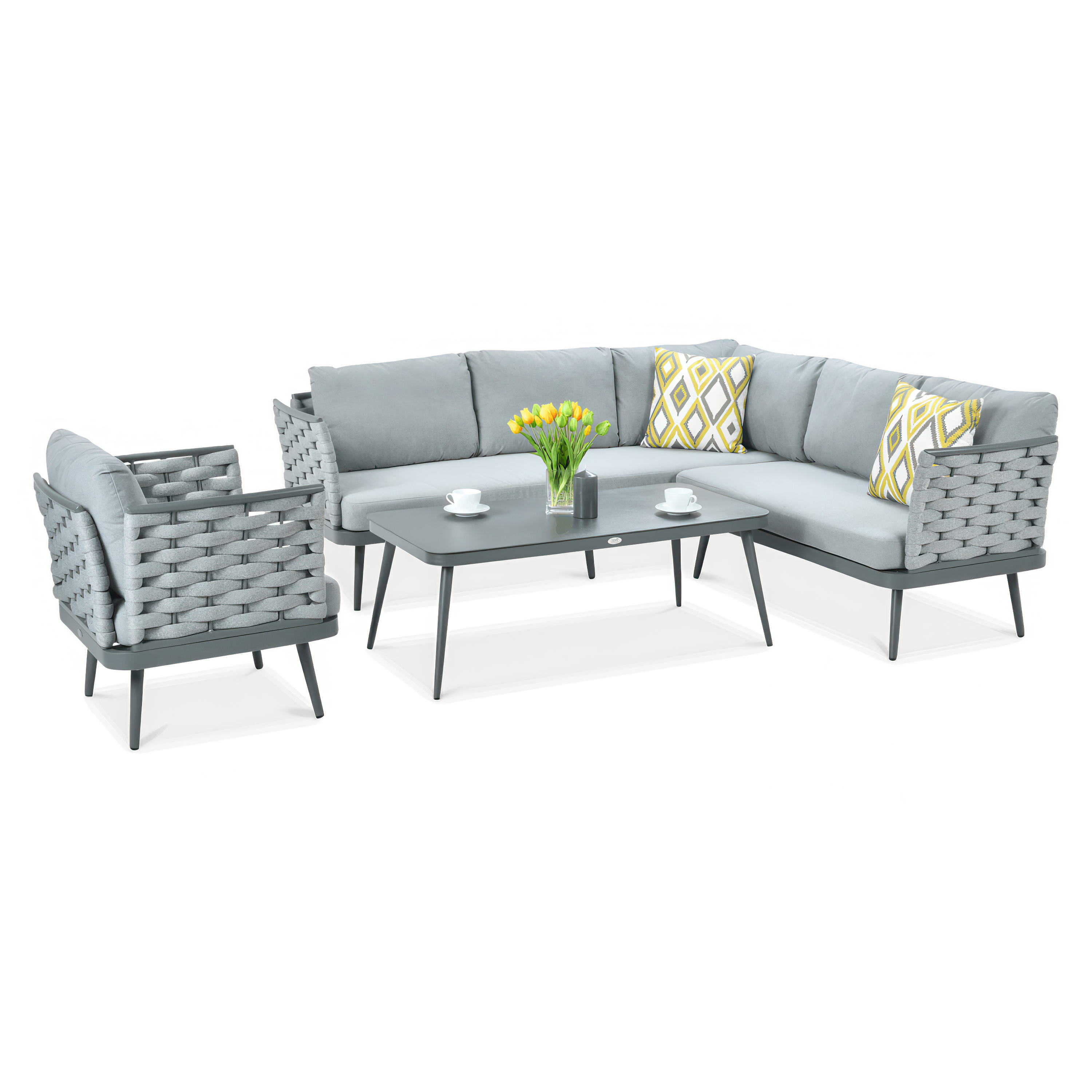 Narożnik wypoczynkowy MARINEL + FOTEL Graphite