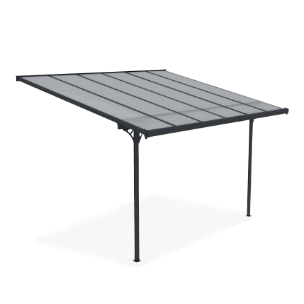 Wiata tarasowa ATLANTA 3,7x3m Cold Grey