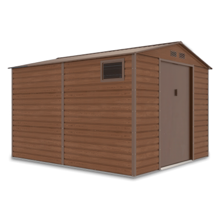 Domek narzędziowy Montreal 277x319 cm na białym tle