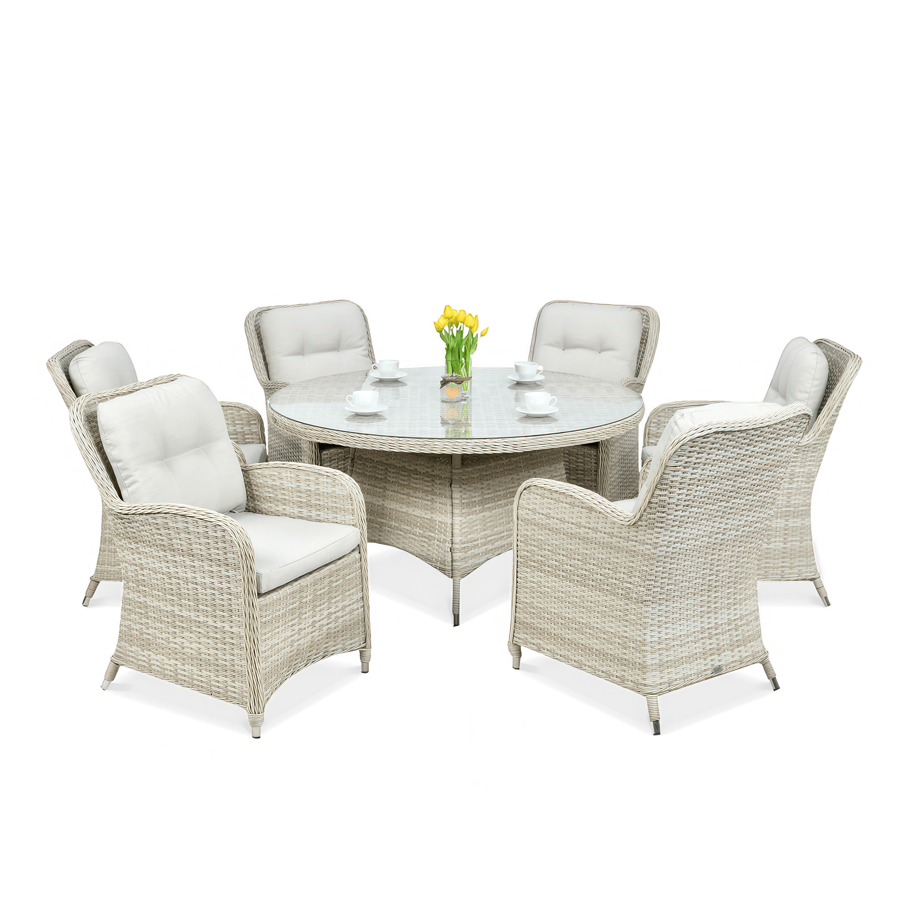 Meble z technorattanu BARCELONA w kolorze beżowym