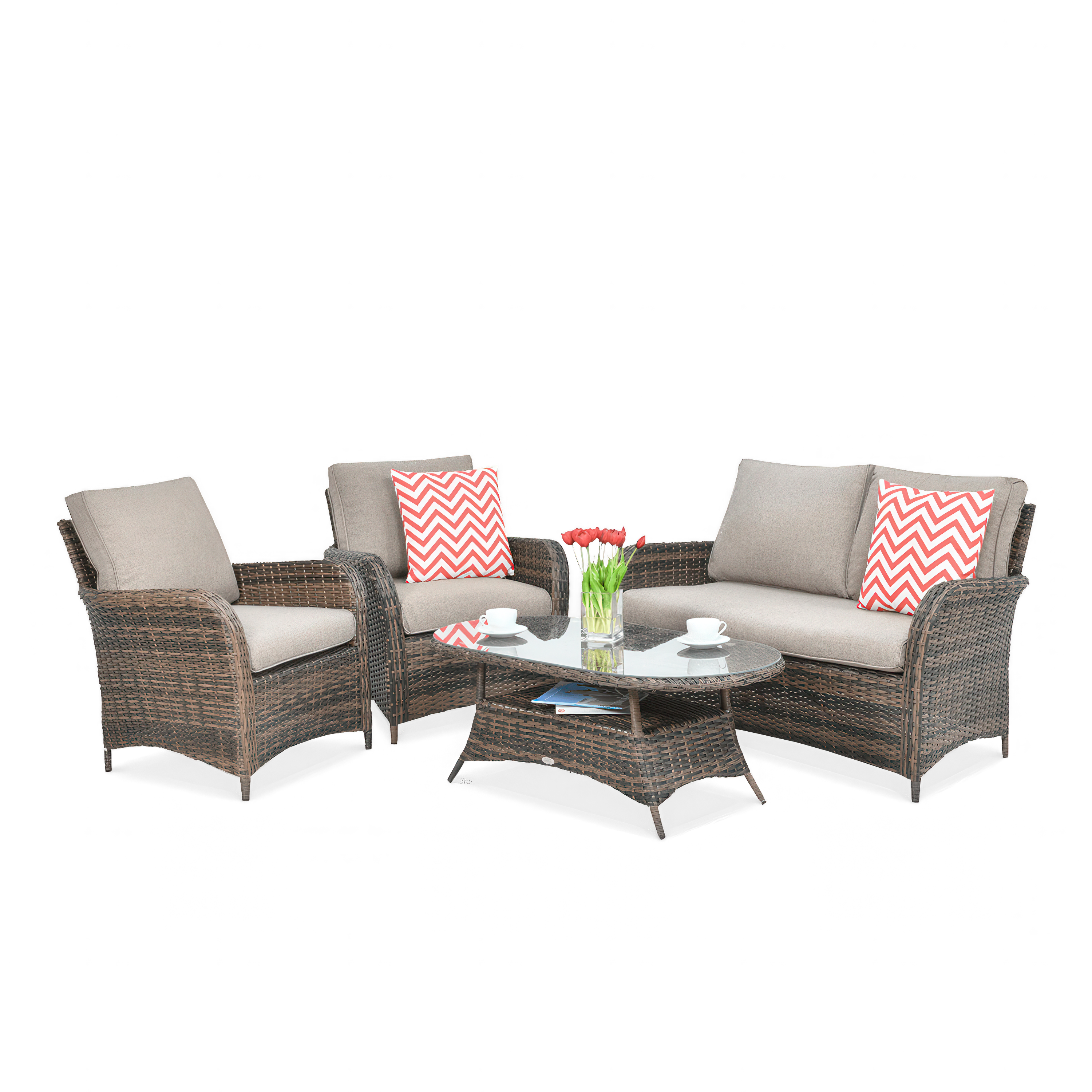 OUTLET 210 Zestaw technorattanowy VENTURA 2 Brown