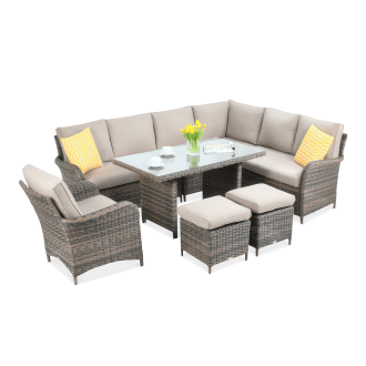 Narożnik z technorattanu VENTURA GRAND Brown