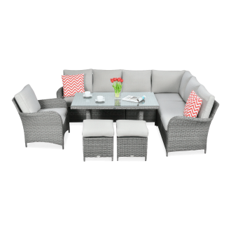 OUTLET 285 Narożnik technorattan VENTURA GRAND Dark Grey