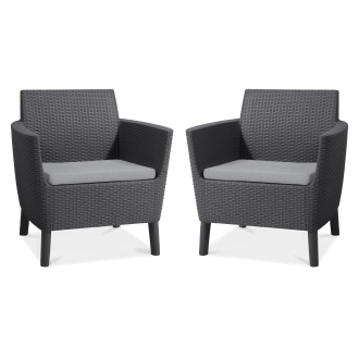 Zestaw balkonowy ogrodowy SALEMO DUO Graphite