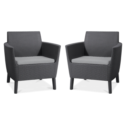 Zestaw balkonowy ogrodowy SALEMO DUO Graphite