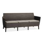 Duża sofa ogrodowa SALEMO w kolorze brązowym