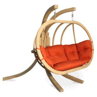 Fotel wiszący drewniany O-ZONE PREMIER Czerwony