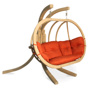 Fotel wiszący drewniany O-ZONE PREMIER Czerwony