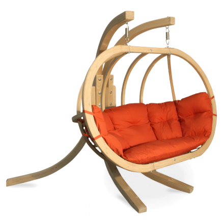 Fotel wiszący drewniany O-ZONE PREMIER Czerwony