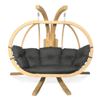 Fotel drewniany wiszący O-ZONE PREMIER Grafitowy