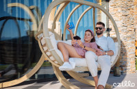 Hamakowy fotel z drewna O-ZONE PREMIER Kremowy