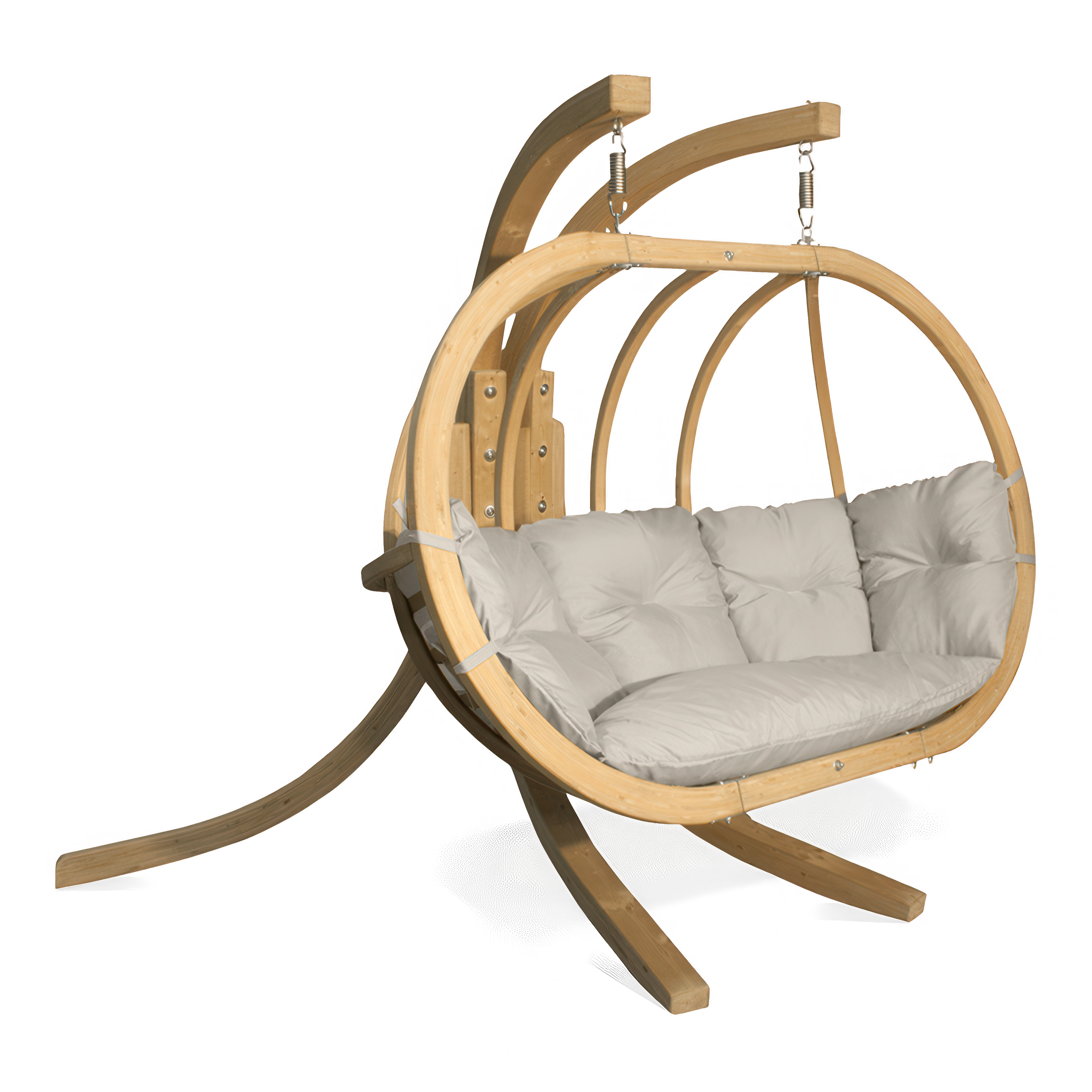 Hamakowy fotel z drewna O-ZONE PREMIER Kremowy