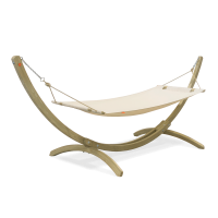 Hamak z drewnianym stelażem OLA w kolorze Ecru