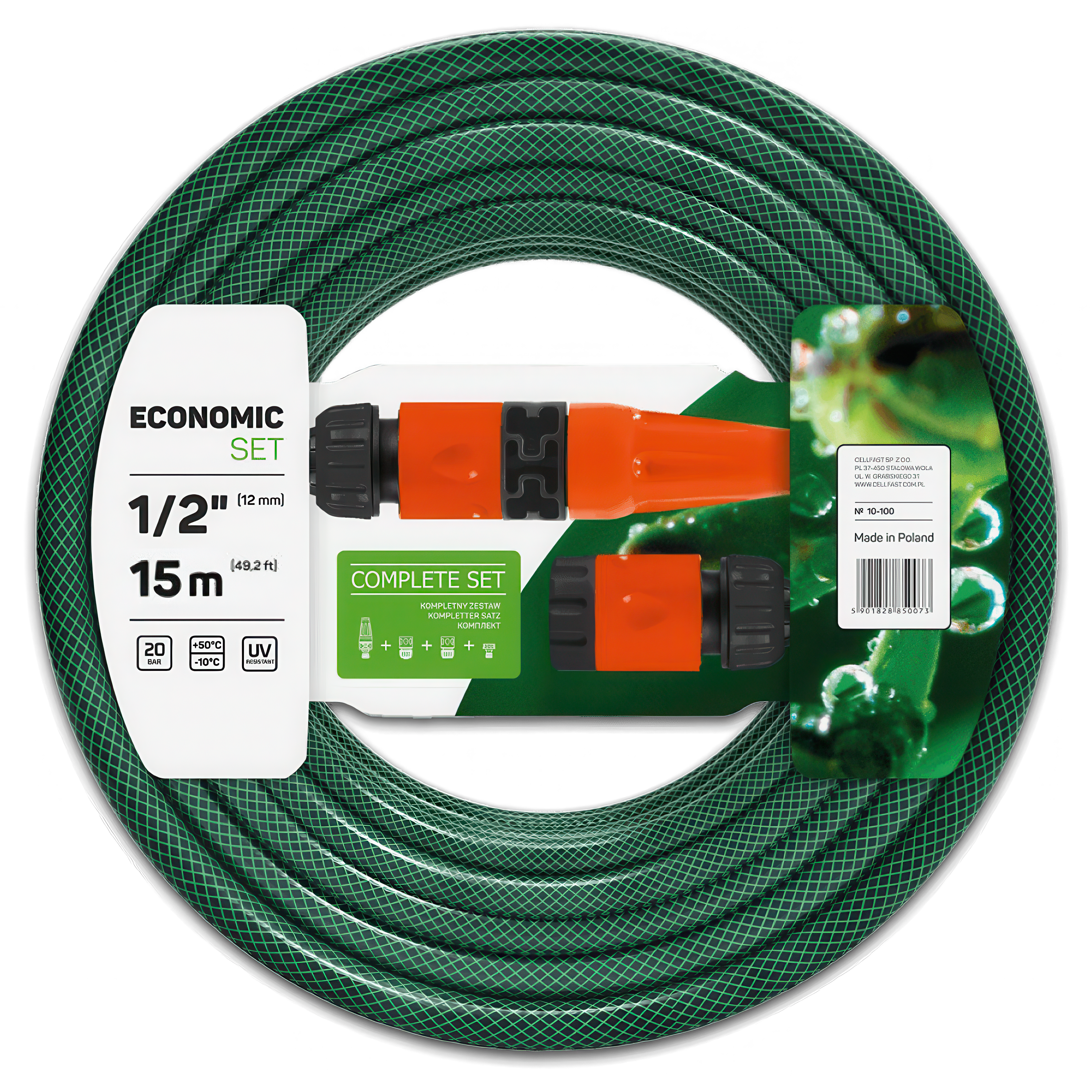 Zestaw ECONOMIC Wąż 1/2" 15m Cellfast