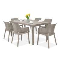 Zestaw mebli ogrodowych ELISA/FUTURA Cappuccino 6+1