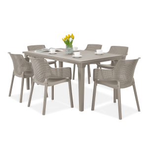 Zestaw mebli ogrodowych ELISA/FUTURA Cappuccino 6+1