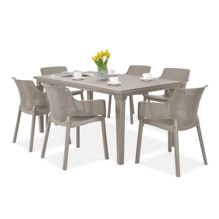 Zestaw mebli ogrodowych ELISA/FUTURA Cappuccino 6+1