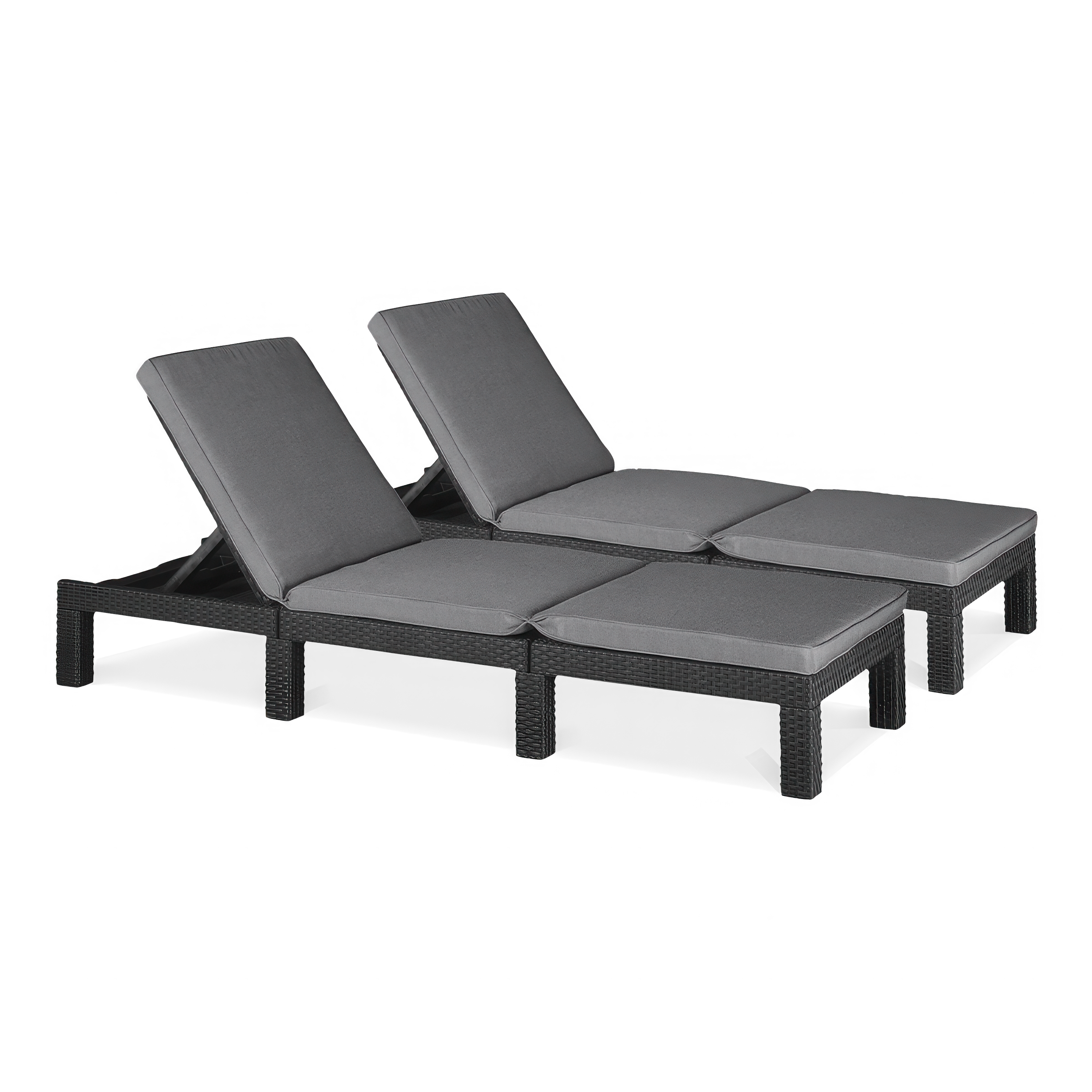 Zestaw leżaków ogrodowych DAYTONA DELUXE Graphite 2 szt.