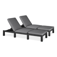 Zestaw leżaków ogrodowych DAYTONA DELUXE Graphite 2 szt.