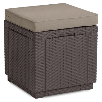 Pufa ze schowkiem CUBE w kolorze brązowym