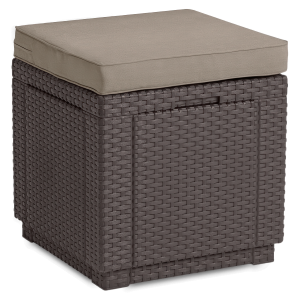 Pufa ze schowkiem CUBE w kolorze brązowym