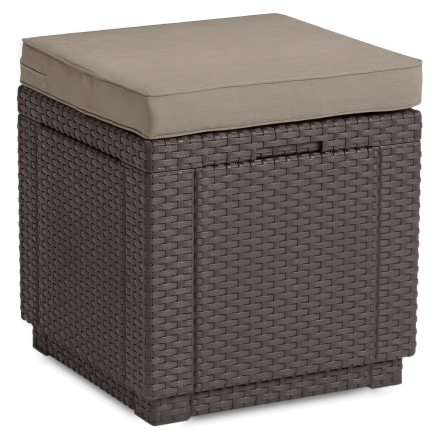 Pufa ze schowkiem CUBE w kolorze brązowym