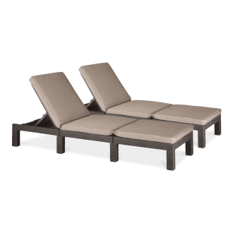 Zestaw leżaków ogrodowych DAYTONA DELUXE Brown 2 szt.