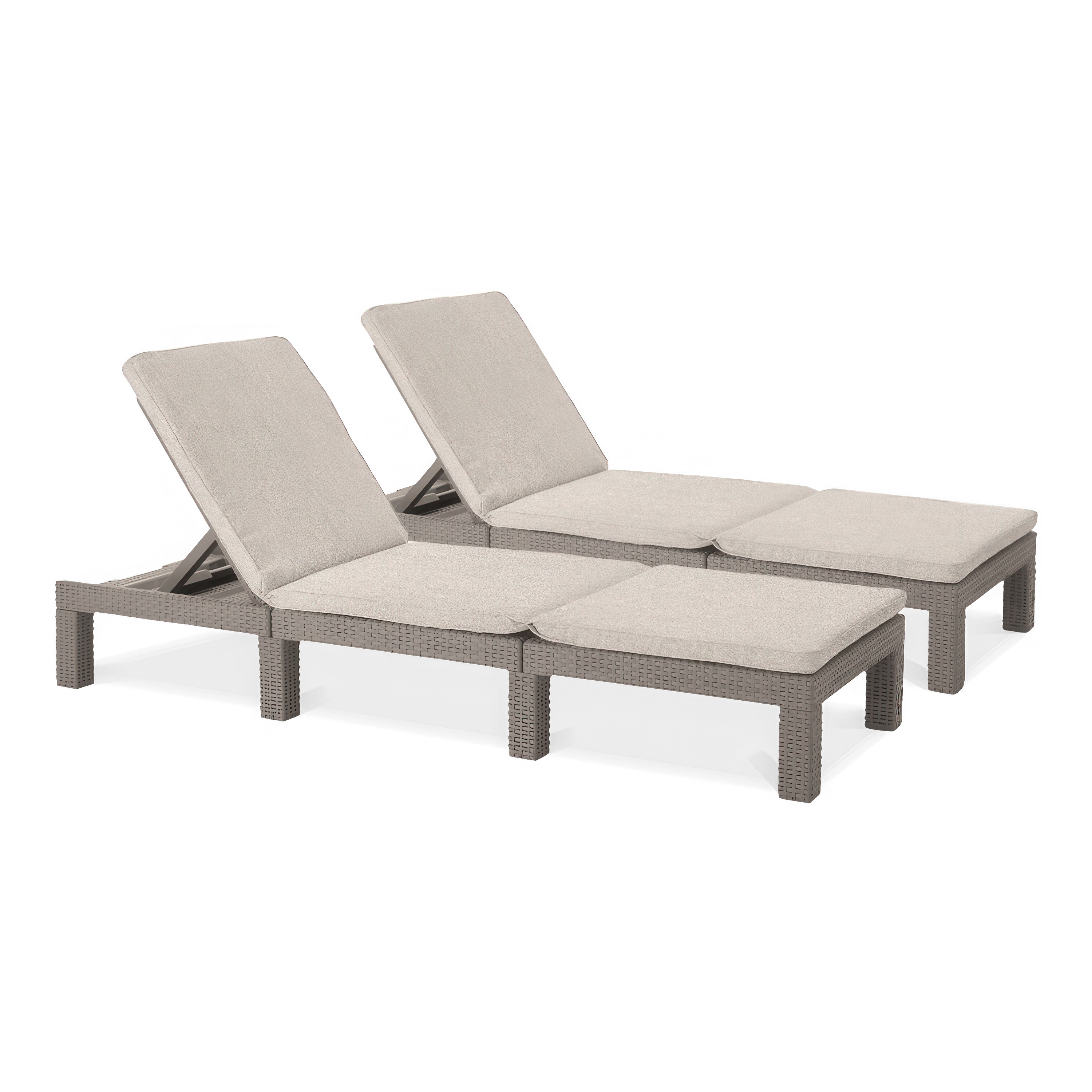 Zestaw dwóch leżaków ogrodowych DAYTONA DELUXE Cappuccino