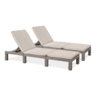 Zestaw dwóch leżaków ogrodowych DAYTONA DELUXE Cappuccino