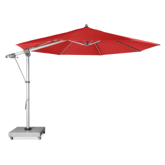 Parasol przeciwsłoneczny do ogrodu Doppler EXPERT 350 z czaszą w kolorze czerwonym
