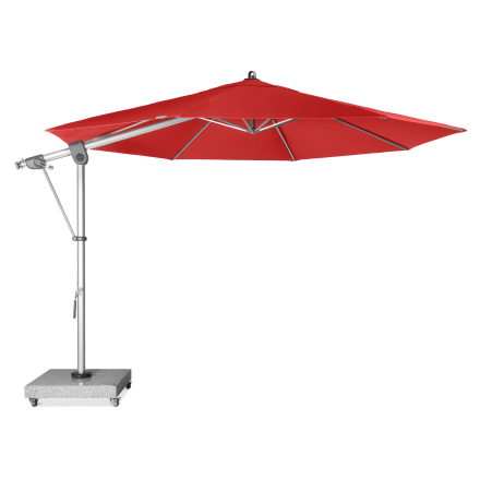 Parasol przeciwsłoneczny do ogrodu Doppler EXPERT 350 z czaszą w kolorze czerwonym