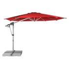 Parasol ogrodowy na wysięgniku Doppler PROTECT 400 p z czaszą w kolorze czerwonym