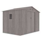 Zdjęcie domku narzędziowego Hudson 277x191cm na białym tle, widok z boku