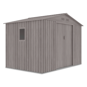 Zdjęcie domku narzędziowego Hudson 277x191cm na białym tle, widok z boku