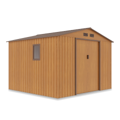 Domek na narzędzia HUDSON 277x255cm Oak Brown - na białym tle