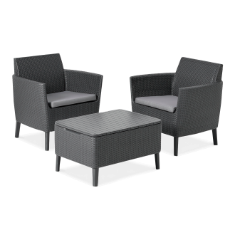 Zestaw balkonowy ogrodowy SALEMO BALCONY Graphite