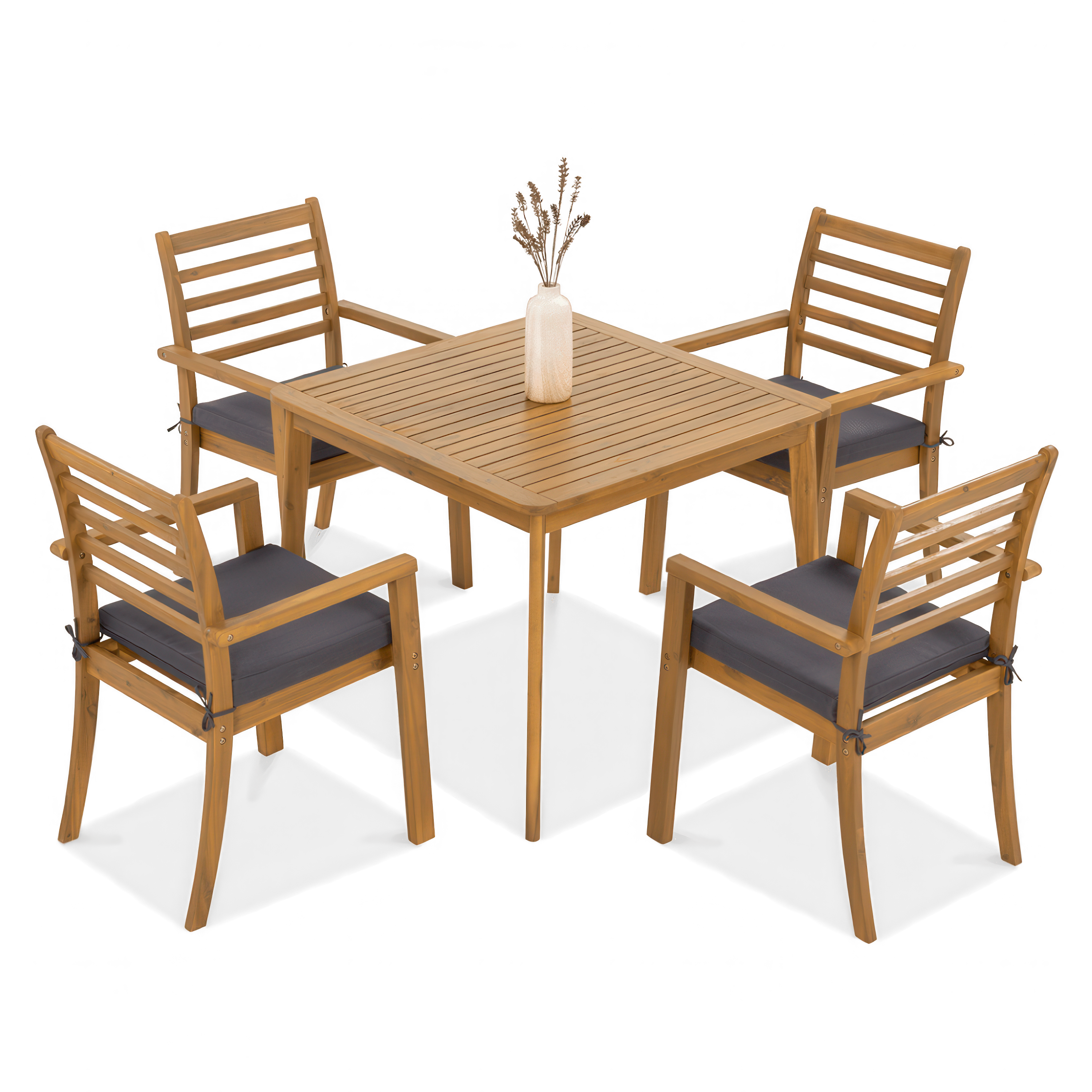 OUTLET Zestaw ogrodowy drewniany HAGEN DINING 4+1