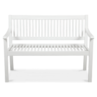 Ogrodowa ławka drewniana ALNES White