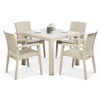 Zestaw restauracyjny Novussi ZENIT 4+1 jasny-beż