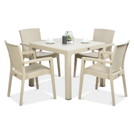 Zestaw restauracyjny Novussi ZENIT 4+1 jasny-beż