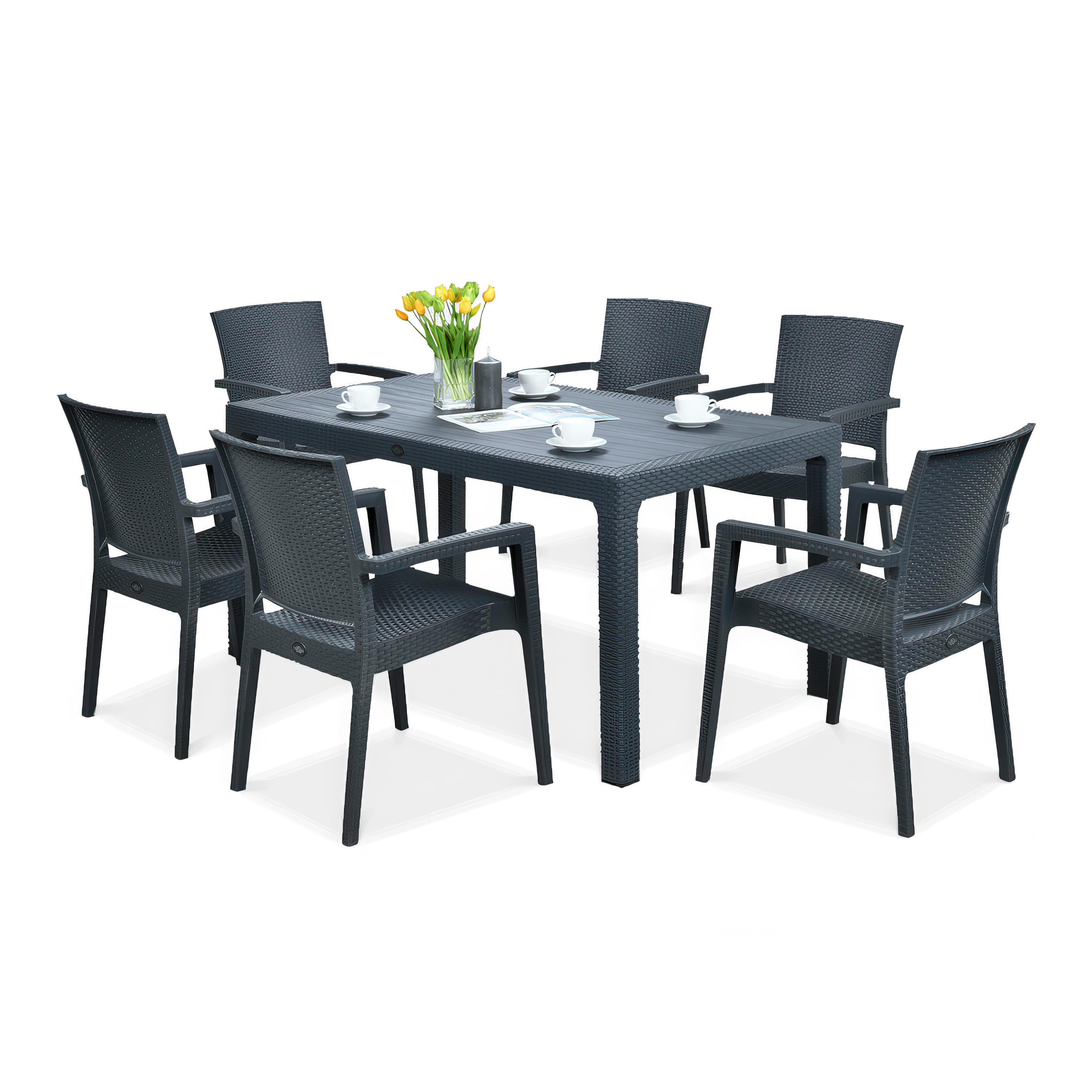 OUTLET 587 Zestaw na taras Novussi LIVERNO 5+1 Anthracite