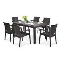 Zestaw na taras Novussi LIVERNO 6+1 Brown