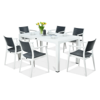 Meble jadalniane Novussi SEGINUS 6+1 White/Anthracite