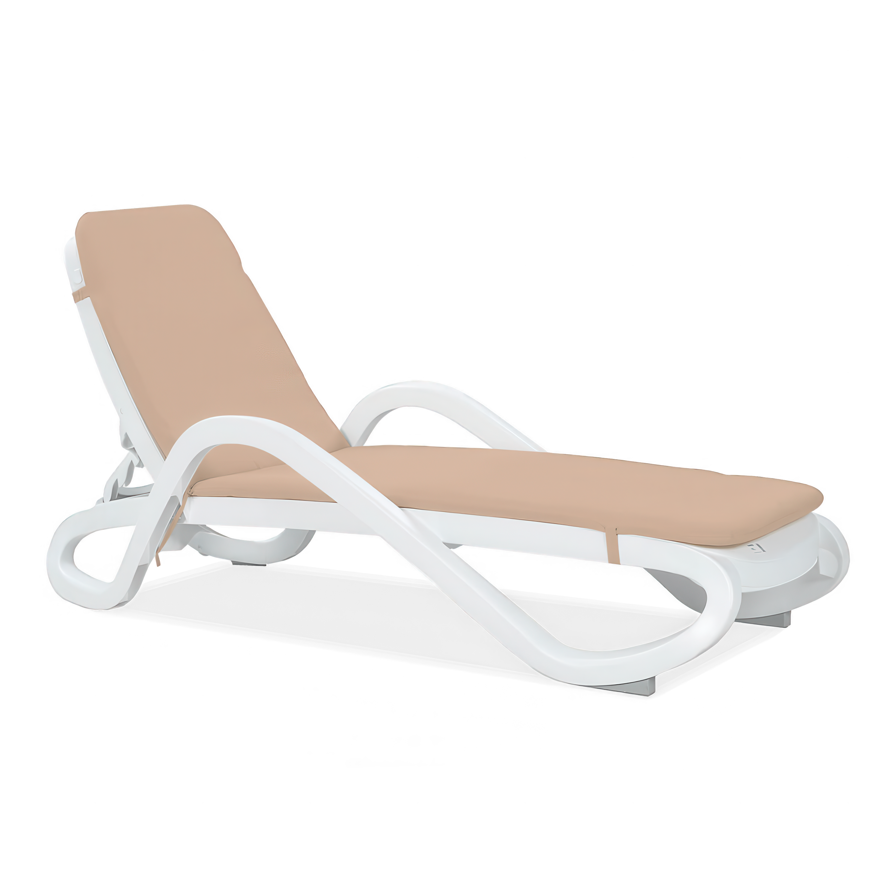 komfortowa poduszka na leżak w kolorze brązowym - EDEN/ALFA latte