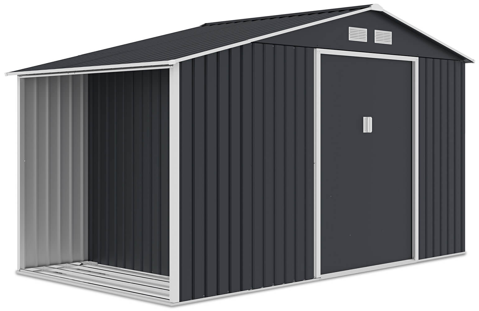 Domek narzędziowy drewutnia MADISON 342x191cm Cold Grey - HARDMAISTER