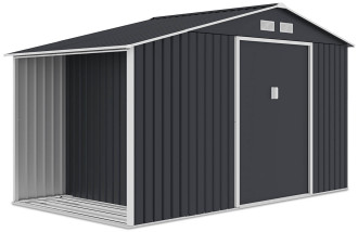 Domek narzędziowy drewutnia MADISON 342x191cm Cold Grey - HARDMAISTER