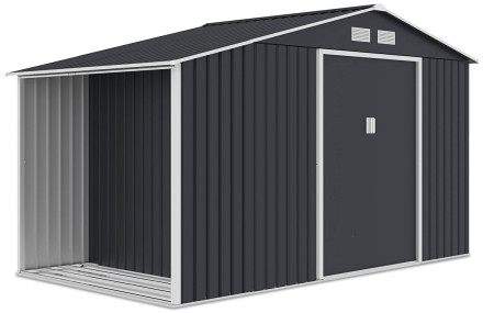 Domek narzędziowy drewutnia MADISON 342x191cm Cold Grey - HARDMAISTER