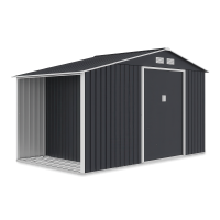 Domek narzędziowy drewutnia MADISON 342x191cm Cold Grey - HARDMAISTER