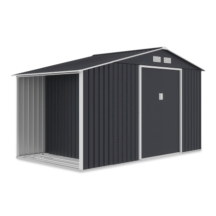 Domek narzędziowy drewutnia MADISON 342x191cm Cold Grey - HARDMAISTER