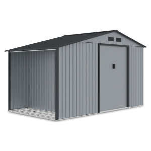 Domek narzędziowy drewutnia MADISON 342x191cm Light Grey - HARDMAISTER